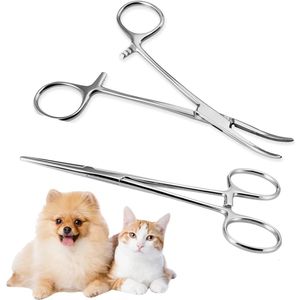 Ibenzoa® 2 Stuks Piercingtangset - Roestvrij Stalen Tangen met Vis- en Pincet Design (12,5 cm)