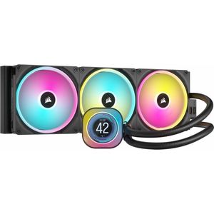 Corsair iCUE LINK H170i LCD - Vloeistofkoelsysteem processor - afmeting radiator: 420 mm - voor Intel LGA: 1700, 1200, 115X - AMD AM5, AM4 - koper, aluminium - 3x iCUE LINK QX140 RGB fans - zwart