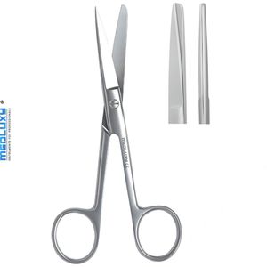 Medluxy - Verbandschaar - Scherpe en Stompe punt (scherp/stomp) - 15 cm - Professionele Kwaliteit - Rechtshandig (Verpleegkundige Schaar, Chirurgische Schaar, EHBO, Verpleegkunde)