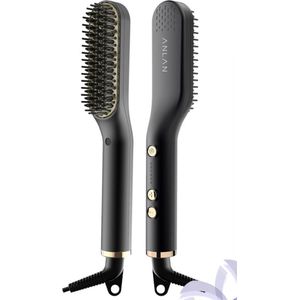 Bolture Baard Stijltang - Baard Styler Voor Ieder Baardtype - Baardstijler met Temperatuurregeling - Straightener - Zwart