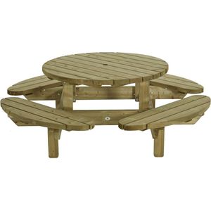 Talen picknicktafel - Rond 210 cm