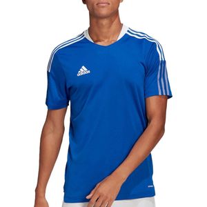 adidas Tiro 21 Sportshirt - Maat S  - Mannen - blauw - wit