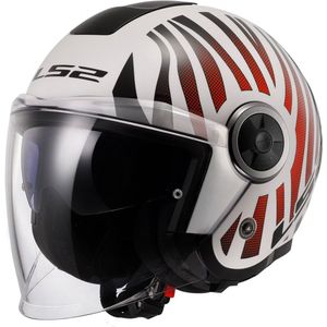 LS2 - OF620 Classy Cool - Open Helm - Cool White / Wineberry - Duurzaam Materiaal