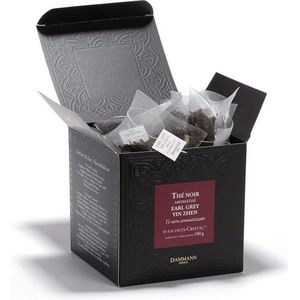 Dammann Frères - Earl Grey Yin Zhen 50 Cristal zakjes - Chinese zwarte thee met bergamot - Composteerbare theebuiltjes
