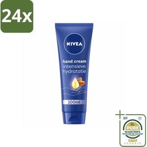 NIVEA - Handcrème - Verzorgend - Intensieve Hydratatie - 100 ml - Voordeelverpakking - 24 stuks - Droge handen - Gevoelige huid
