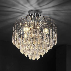 Lindby - plafondlamp - 3 lichts - ijzer, acryl - H: 40 cm - E14 - chroom
