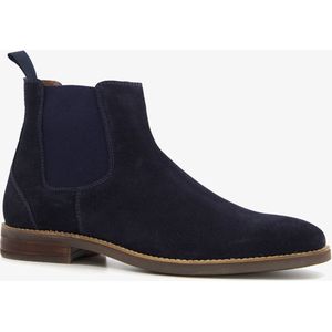 Van Beers suede heren chelsea boots blauw - Maat 43 - Echt leer