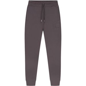 Malelions - Striped Signature Sweatpants - Mulch Brown - Sportbroek