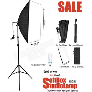 HiCHi® Softbox Studiolamp – Studioflitser continu fotostudio-apparatuur - Softboxen Fotografie Foto Studio Verlichting Kit,,,,, 1PCS