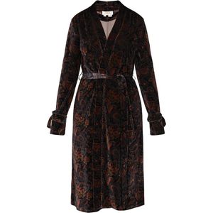 usha FESTIVAL Kimono  bruin / violetblauw