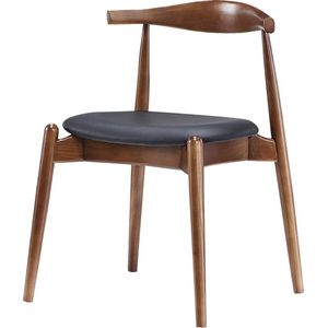 Elbow Chair | Walnoot Finish | Scandinavisch Design | Stapelbare Stoel