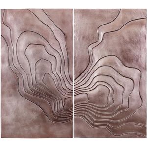 PTMD Wandpaneel Erike - 100x2x90 cm - Aluminium - Brons