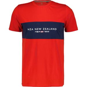 NZA New Zealand Auckland Korte mouw T-shirt - 23CN709 Lanthe Rood (Maat: M)
