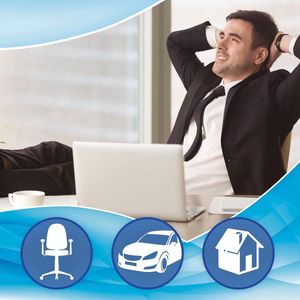 Rond kussen met traagschuim, ideaal voor aambeien, zwangerschap, pijn in het stuitbeen voor kantoor, thuis, auto of reizen, zwart, ring 43 x 37 cm