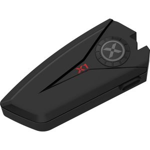 Motorheadset - Bluetooth headset - Hoofdtelefoon - 1 persoonsgebruik - Motor accessoires - Handsfree headset - Helmheadset voor motorrijders - Zwart