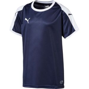 Puma Liga  Sportshirt - Maat 152  - Unisex - donker blauw/wit