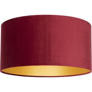 Uniqq Lampenkap velours rood Ø 50 cm - 25 cm hoog