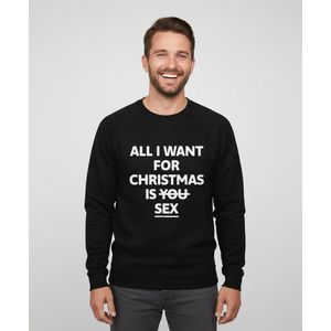 All I Want For Christmas Is Sex | Sweater – Zwart - S