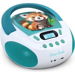 CD-speler voor kinderen met MP3 en USB-poort - Draagbare muziekspeler met hoofdtelefoonaansluiting