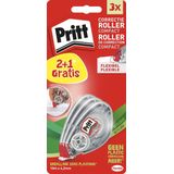 Pritt Correctie Roller Compact | Pritt Roller 4.2 x 10 mm | Voordeel Correctieroller Blister 2+1 Gratis | Kantoor & School Correctieroller.