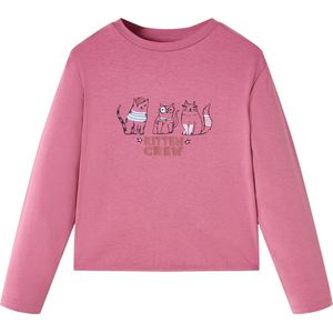 vidaXL - Kindershirt - Frambooskleurig - Lange Mouwen