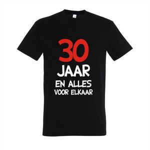 Verjaardagscadeau T-shirt ""30 jaar en alles voor elkaar"" - Vier in Stijl! 30 jaar verjaardag - T-shirt Zwart - Maat XXL
