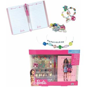 BARBIE DAGBOEK SIERADENSET BEDELS ARMBANDEN GLITTERPEN