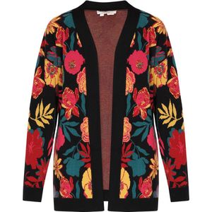 usha - FESTIVAL - Gebreid Vest - Geel - Smaragd - Rood - Zwart