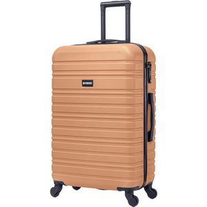 BlockTravel - Reiskoffer - Licht Oranje - 74 Liter - Afneembare Wielen - TSA Slot