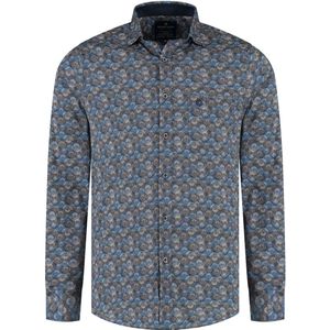Fellows United Shirt lange mouw big circles Mid blue (52.6504 - 116)