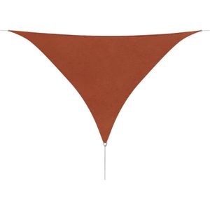 vidaXL - Zonnescherm - driehoekig - 5x5x5m - oxford - stof - terracottakleur