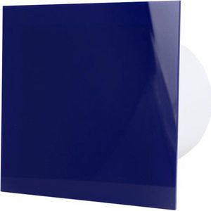 Badkamerventilator diameter 100 mm met Timer en Vochtsensor - kunststof front blauw