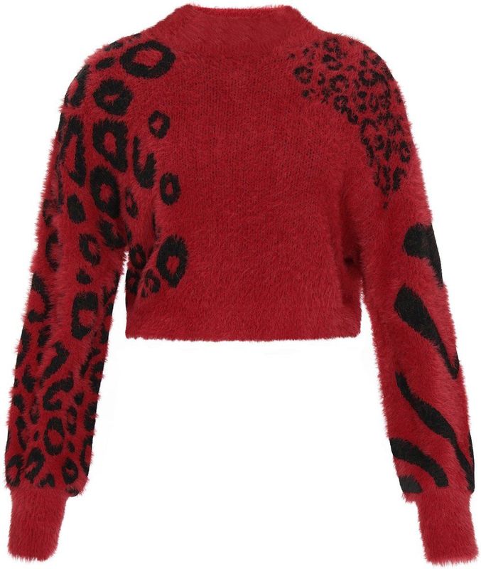 myMo - Mymo Rocks - Cropped Trui - Luipaard- en Zebrapatronen