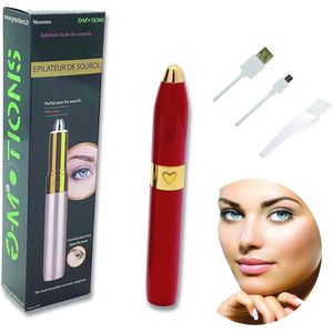 Elektrische wenkbrauwsnijder voor gezichtdons en lippenhaar met geïntegreerde LED verlichting - Geurloos en USB-oplaadbaar