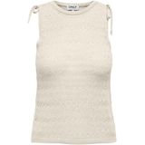 Only Aggie Mouwloos T-shirt Beige XS Vrouw