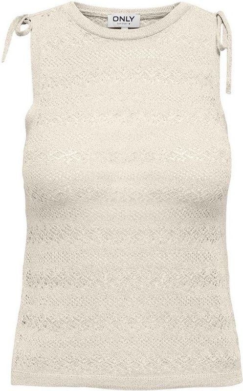 Only Aggie Mouwloos T-shirt Beige XS Vrouw