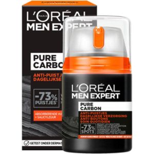 6x L'Oréal Paris Men Expert Pure Carbon Hydraterende & Matterende Gel Dagcrème - 50 ml - Vette Huid