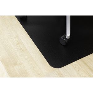 Rillstab vloerbeschermer harde vloeren - 90x 120 cm - bureaustoelmat - polyarbonaat – zwart - bureau accessoires