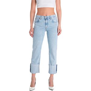 Replay - Urban Straight Fit High-Waisted Jeans - Blauw - Denim