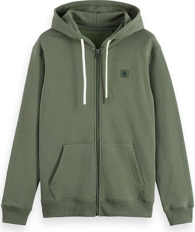 SCOTCH & SODA - Sweatvest - Groen - Capuchon - Lange Mouw