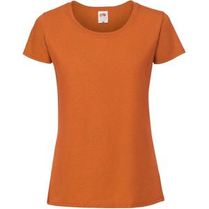 Fruit Of The Loom Vrouwen / Dames Ringgesponnen Premium T-Shirt (Bright Oranje)