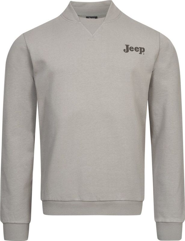 Jeep - Heren Bomber Neck Sweatshirt - Katoen - Comfort en Stijl