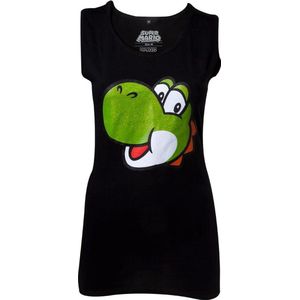 Nintendo Super Mario Tanktop -M- Yoshi Glitter Zwart