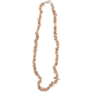Splitketting Maansteen oranje - Collier