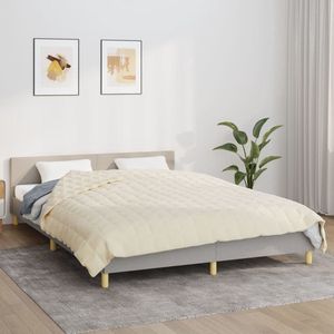vidaXL - Verzwaringsdeken - 200x200 - cm - 13 - kg - stof - lichtcrèmekleurig