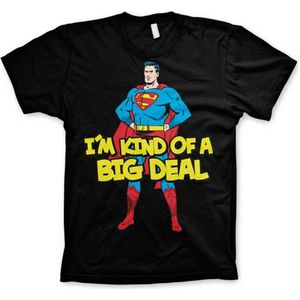 DC Comics Superman Heren Tshirt -L- I'm Kind Of A Big Deal Zwart