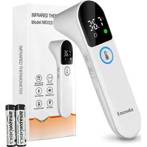 Enzoda Thermometer - Oorthermometer Baby's, Kinderen en Volwassenen - Koortsthermometer - Infrarood Thermometer - NL Handleiding - Inclusief 2 batterijen