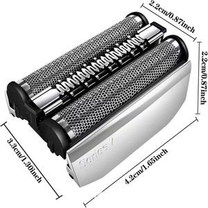 Scheeraccessoires - Geschikt voor 70S Scheermes - 2-delig - Zilverkleurig