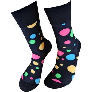 Verjaardag cadeau - Grappige sokken - Neon Stippen sokken - Leuke sokken - Vrolijke sokken – Valentijn Cadeau - Luckyday Socks - Cadeau sokken - Socks waar je Happy van wordt – Maat 37-42