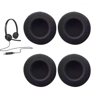 Pack van 4 Vervangende Hoofdtelefoon Kussentjes - Hoofdtelefoon Bescherming - Oorkussens - Schuim Pads - 55 mm - Zwart - Audio Hoofdtelefoon
